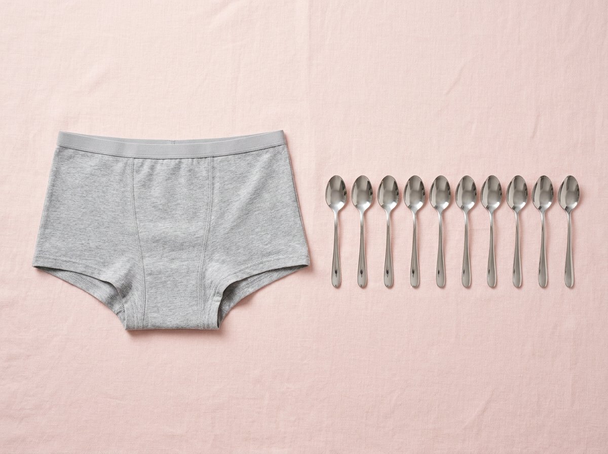De boyshort naast tien theelepels