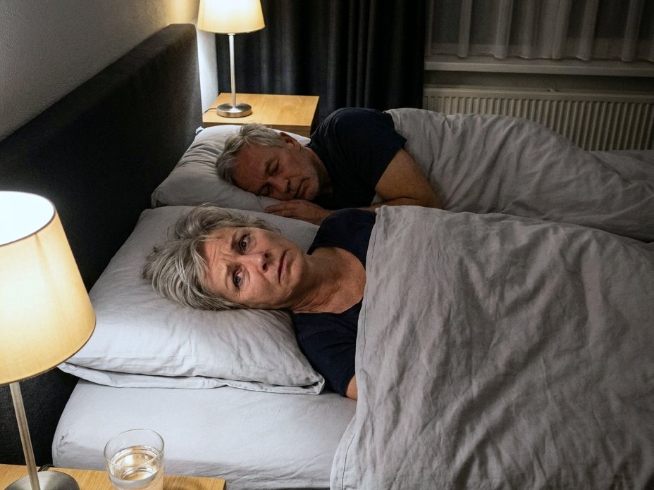 Stel in bed bij nacht