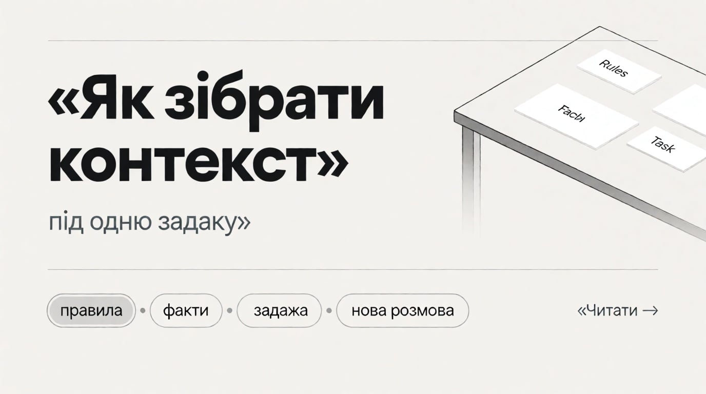 Обкладинка: як зібрати контекст для моделі під одну задачу