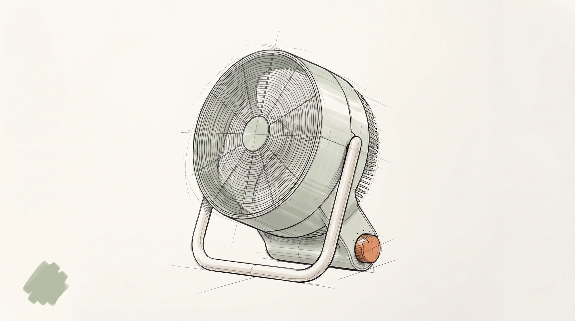 Portable fan concept sketch