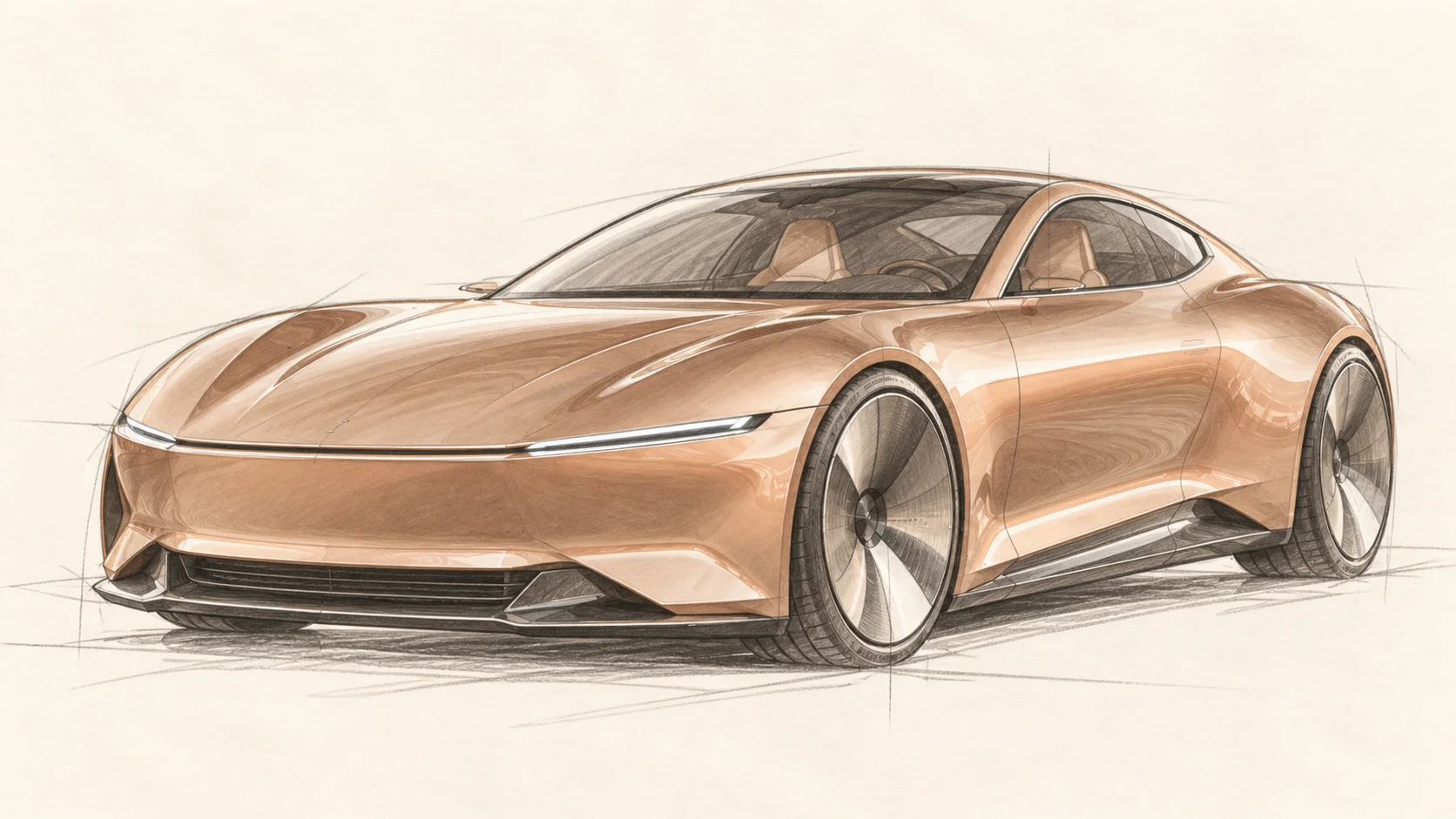 Electric grand tourer exterior sketch