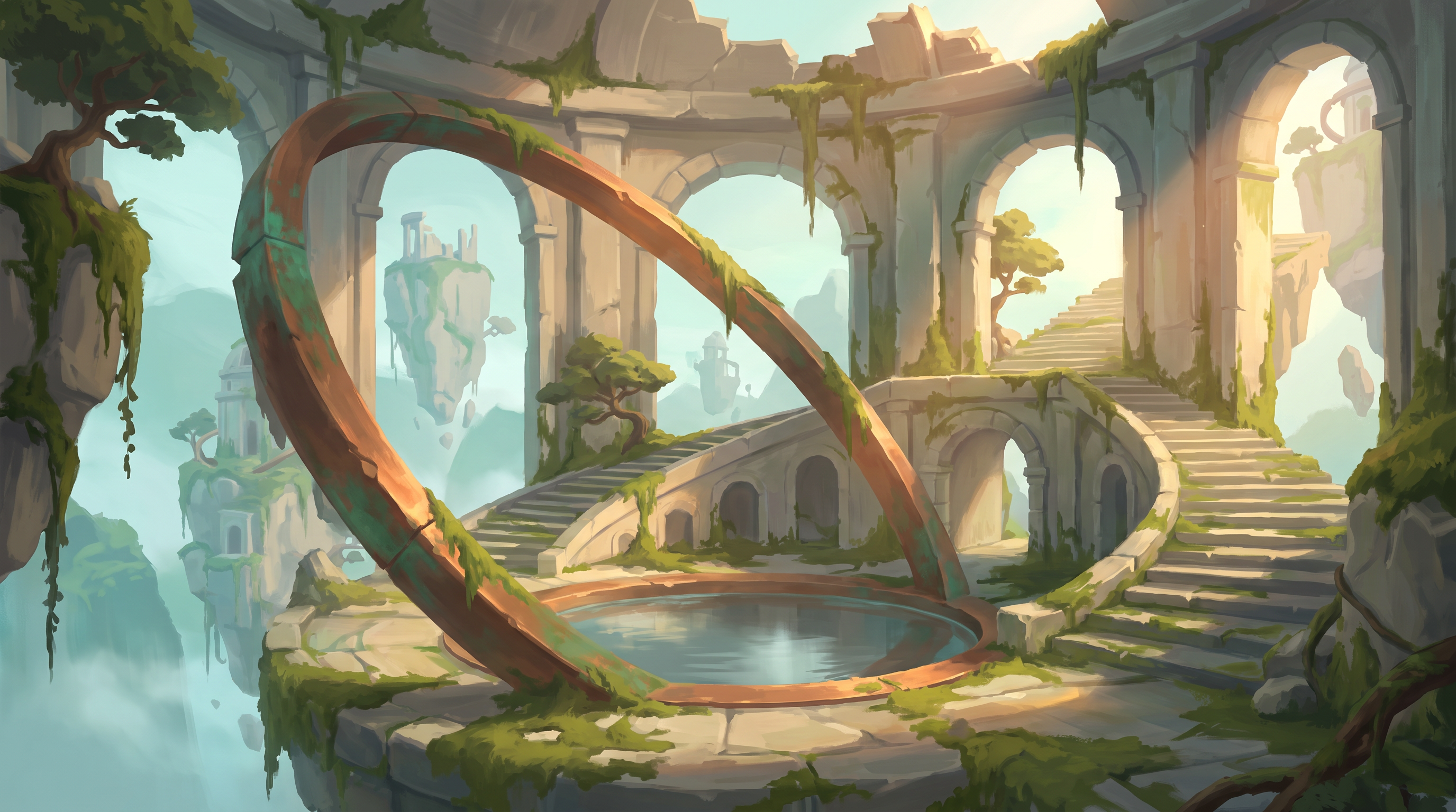 Mosslight observatory courtyard environment concept